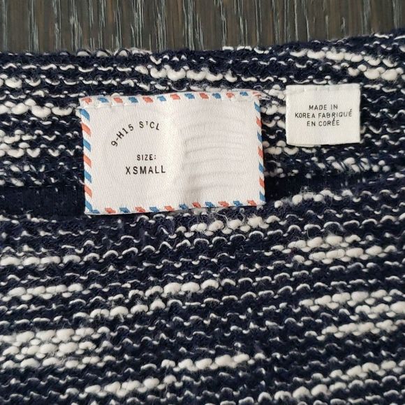 ANTHROPOLOGIE Postmark Knit and Lace Sleeve Mixed Media Shirt Top Size XS - Picture 4 of 7